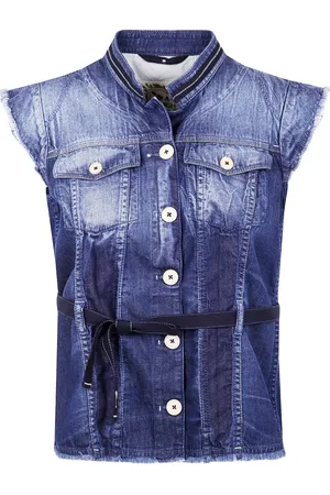 High Denimvest med bælte