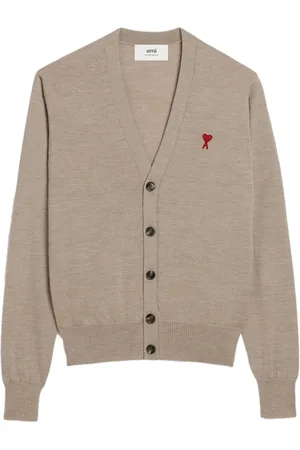 Ami Cardigan i uld med Ami de Coeur-broderi