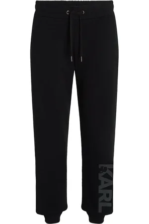 Karl Lagerfeld Joggingbukser i økologisk bomuld med flock-logo