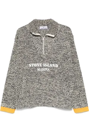 Stone Island Sweater med malet logo