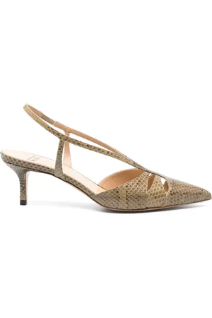 Francesco Russo 55 mm pumps med slangeskindseffekt