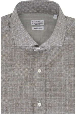 Brunello Cucinelli Skjorte med mosaiktryk