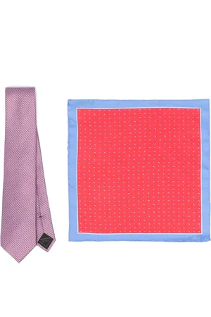 BRIONI Silkeslips i mønstret jacquard