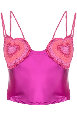 Marco Rambaldi Cropped hæklet camisole-top
