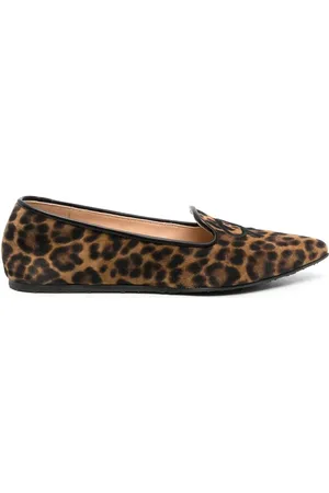 Gianvito Rossi Leopardmønstrede loafers