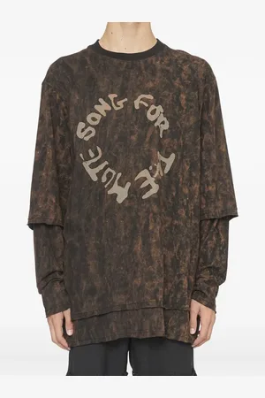 SONG FOR THE MUTE T-shirt med slitageeffekt og logo