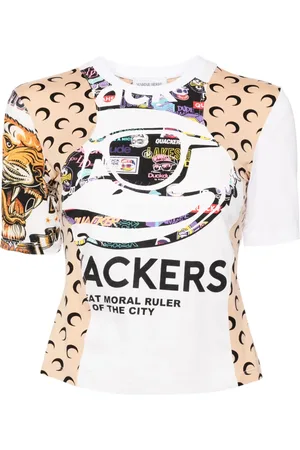 Marine Serre T-shirt med grafisk tryk