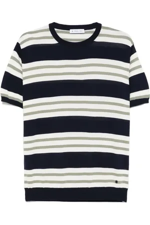 Manuel Ritz Strikket T-shirt i bomuld