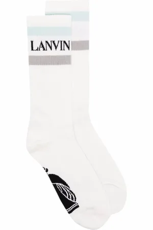 Lanvin Strømper i intarsiastrik med logo