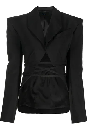 MUGLER Blazer med bindelukning