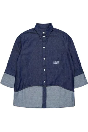 Maison Margiela Skjorte i denim med logotryk