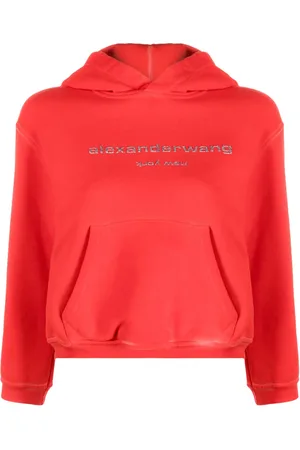 Alexander Wang Hættetrøje med logotryk og glimmer