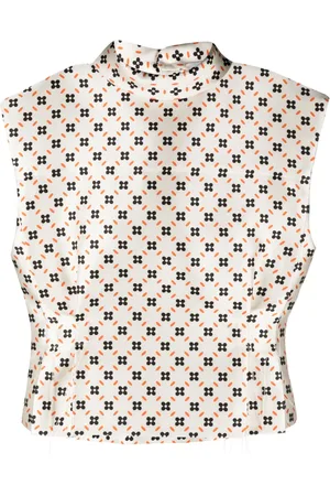 Lanvin ærmeløs bluse med blomstertryk
