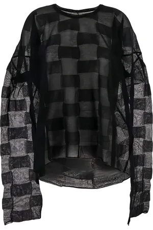 UMA WANG Polo i silke med jacquard-mønster