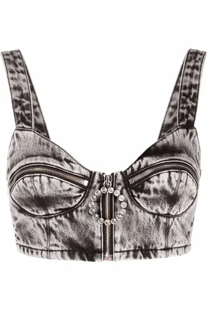 Alessandra Rich Cropped denimtop