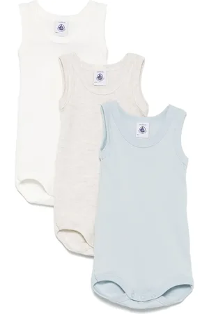 Petit Bateau Bodies i bomuld (pakke med tre)