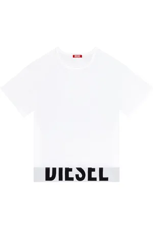 Diesel Cropped top med rund hals og logobånd