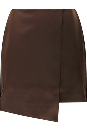 By Malene Birger Kort asymmetrisk Raye nederdel i satin