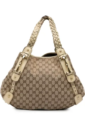 Gucci Horsebit Pelham skuldertaske i GG-kanvas fra 2016-2024