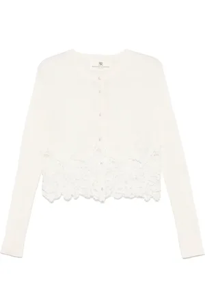 ERMANNO SCERVINO Cardigan med blondepaneler