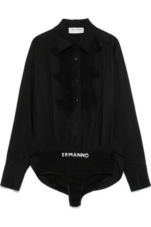 Ermanno Firenze Bodysuit med blondedetalje