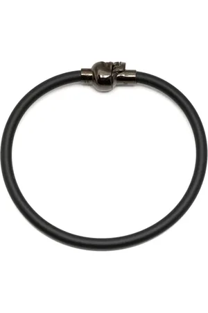 Alexander McQueen Armbånd med mcq-ledning og dødningehoved