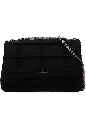 CHANEL Jumbo Reissue 2.55 Choco Bar Identification Flap skuldertaske i filtet uld fra 1997-1999