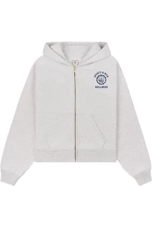 Sporty & Rich Cropped hættetrøje med emblem-tryk