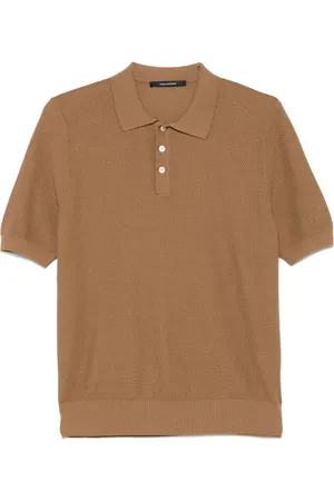 TAGLIATORE Honeycomb-strikket polo