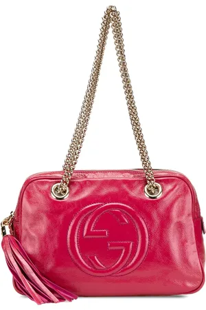 Gucci Lakeret Soho skuldertaske i GG-kanvas fra 2000-2015