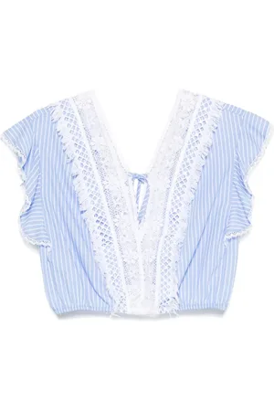 Ermanno Firenze Lace-detailed top