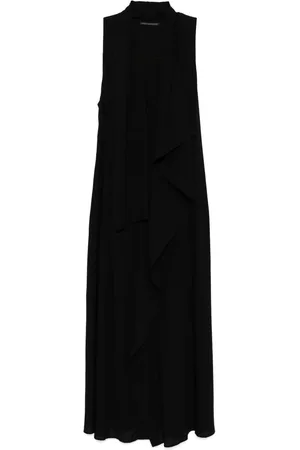 YOHJI YAMAMOTO ærmeløs draperet kjole