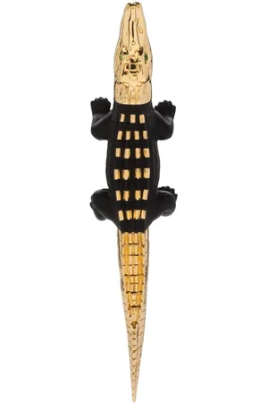 Bibi van der Velden 18kt yellow gold tsavorite Alligator Bite single earring