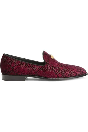 Giuseppe Zanotti Jareth loafers med slangeskindseffekt