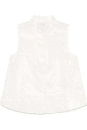 SHIATZY CHEN Vest i jacquard med kinakrave