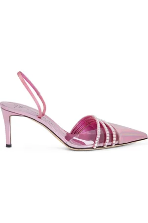 Giuseppe Zanotti 70mm Claralie slingback-pumps med rhinstenudsmykning