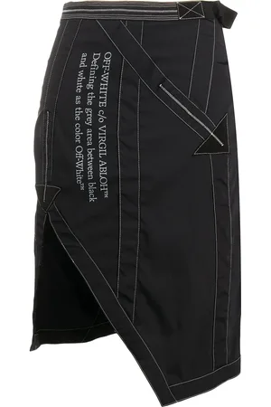 OFF-WHITE PARACHUTE nederdel i nylon i med hvid detalje