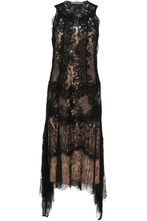 Alberta Ferretti Kjole i chantilly-blonde