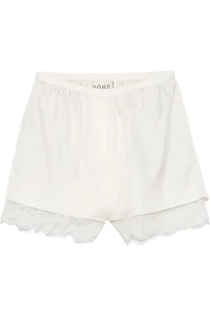 Rohe Silkeshorts med blonder