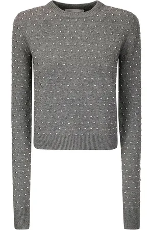 Sportmax Sweater med krystaludsmykning