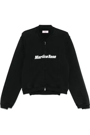MARTINE ROSE Shrunken sweatshirt med lynlås