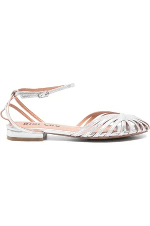 Bibi Lou Flade metalliske pumps
