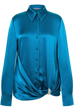 Alberta Ferretti Draperet satinbluse