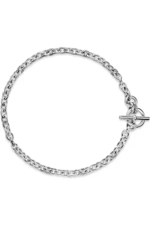 David Yurman DY Mercer® Petite Toggle Chain-halskæde i sterlingsølv med diamant