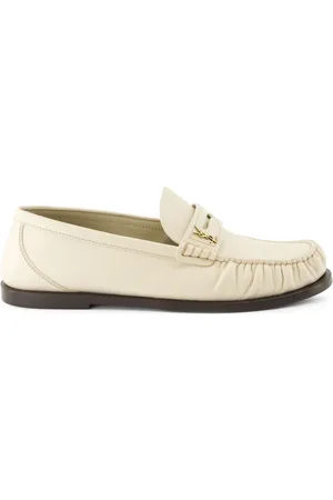 Saint Laurent Loafers i læder med logoplade