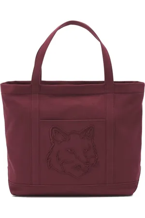 Maison Kitsuné Stor tote med rævehoved-broderi