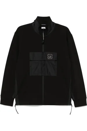 C.P. Company Sweatshirt i strækbar fleece med paneler