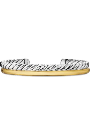 David Yurman DY Mercer® Two Row-armbånd i 18 karat gulguld og sterlingsølv
