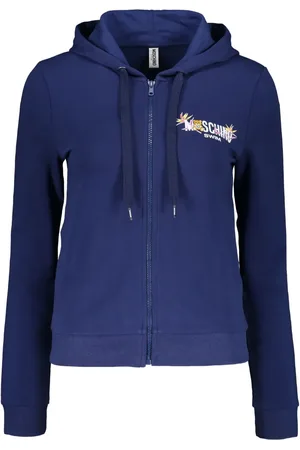 Moschino Hættetrøje med logotryk og lynlås