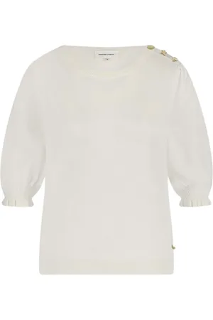 Fabienne Chapot T-shirt med knaplukning